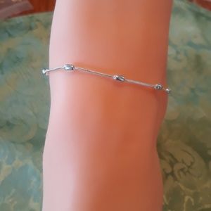 Sterling Silver Anklet/Bracelet 9-10" 3mm